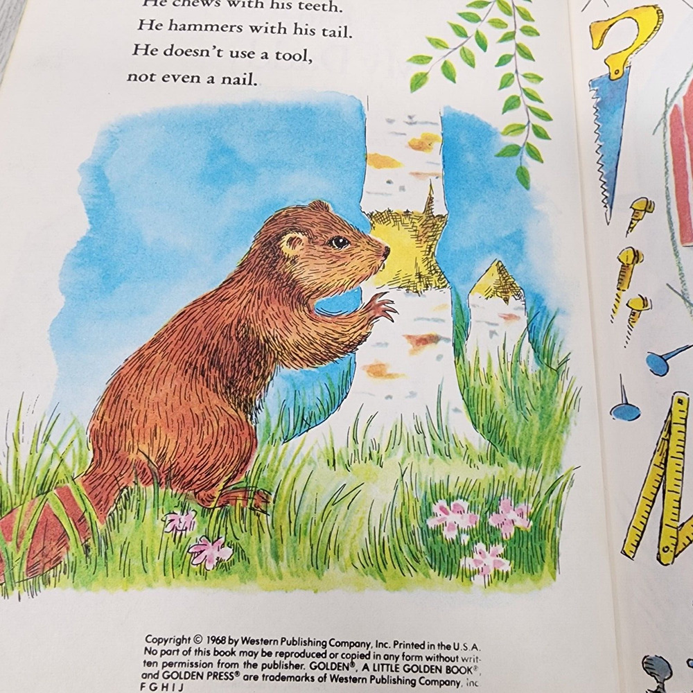 Lot Of 6 Little Golden Books Vintage: New Baby Word Book Circus In Town Animals - Picture 10 of 13